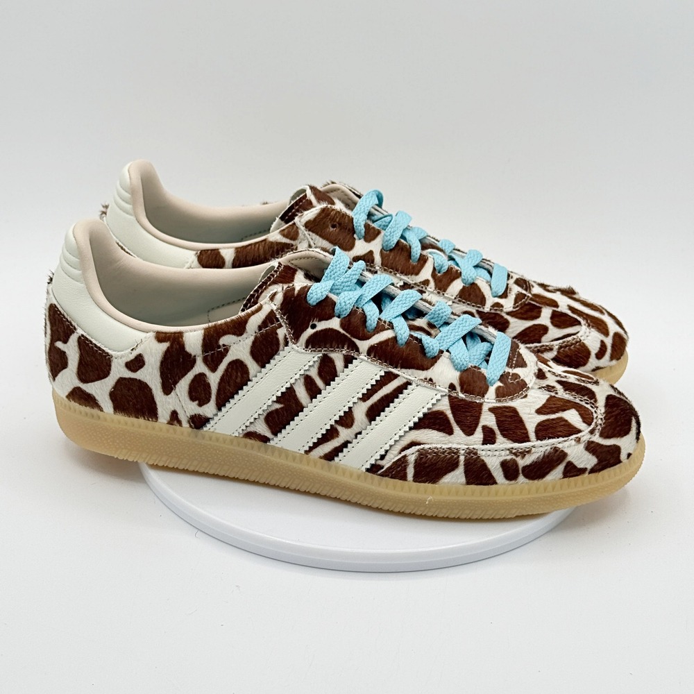 Adidas Samba OG 'Giraffe Print Crystal Linen' / Size 9.5 Womens / KI6669 - NEW